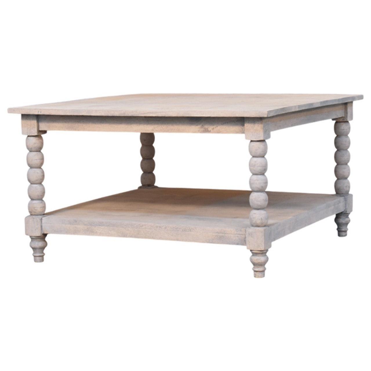 Wood Coffee Table - Solid Wood Barclay Acid Wash Design.