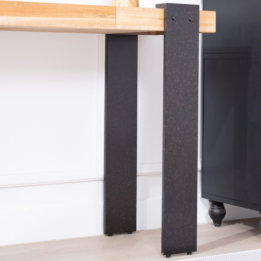 Rustic Industrial Console Table for Entryway & Living Rooms.