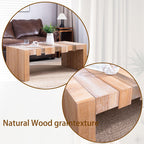 Modern Rustic Coffee Table – 48.2' Rectangular Center Table for Living Room.