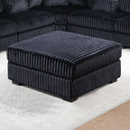 Modular Sectional Sofa Set with USB - Contemporary Black Design.