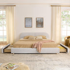 King Size Upholstered Bed Frame - Modern Minimalist Design.
