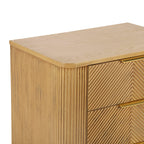 Mid-Century Three Drawer Nightstand for Bedroom and Living Room.