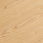 Length 39.37 Inch Modern Coffee Table,MDF Oval Coffee Table for Living Room,Small Coffee Table with Sturdy Pedestal for Apartment,Bedroom,OAK