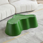 50 Inch Green Fiberglass Coffee Table for Living Room.