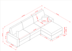 Modular Sectional Sofa with Storage for Living Room.
