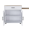 Expandable Kitchen Island with Dining Table & Power Outlet.