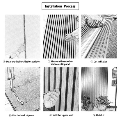 Wood Panels for Wall Slat Wall Panels, 4PC Wood Slat Acoustic Panels for Wall and Ceiling - 3D Fluted Sound Absorbing Panel with Three Sides Fully Wrapped on Wood Finish -45.27''X23.62''(White Oak)