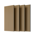 Wood Panels for Wall Slat Wall Panels, 4PC Wood Slat Acoustic Panels for Wall and Ceiling - 3D Fluted Sound Absorbing Panel with Three Sides Fully Wrapped on Wood Finish -45.27''X23.62''(White Oak)