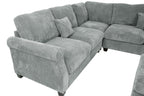 4pc Sectional Set with Matching Pillows and Ottoman.