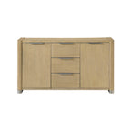 Morgan Natural Solid Wood Buffet with 3 Drawers and 2 Cabinets