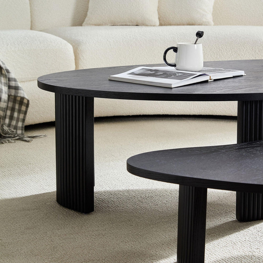 2-Piece Modern Irregular Coffee Table Set for Your Living Room.