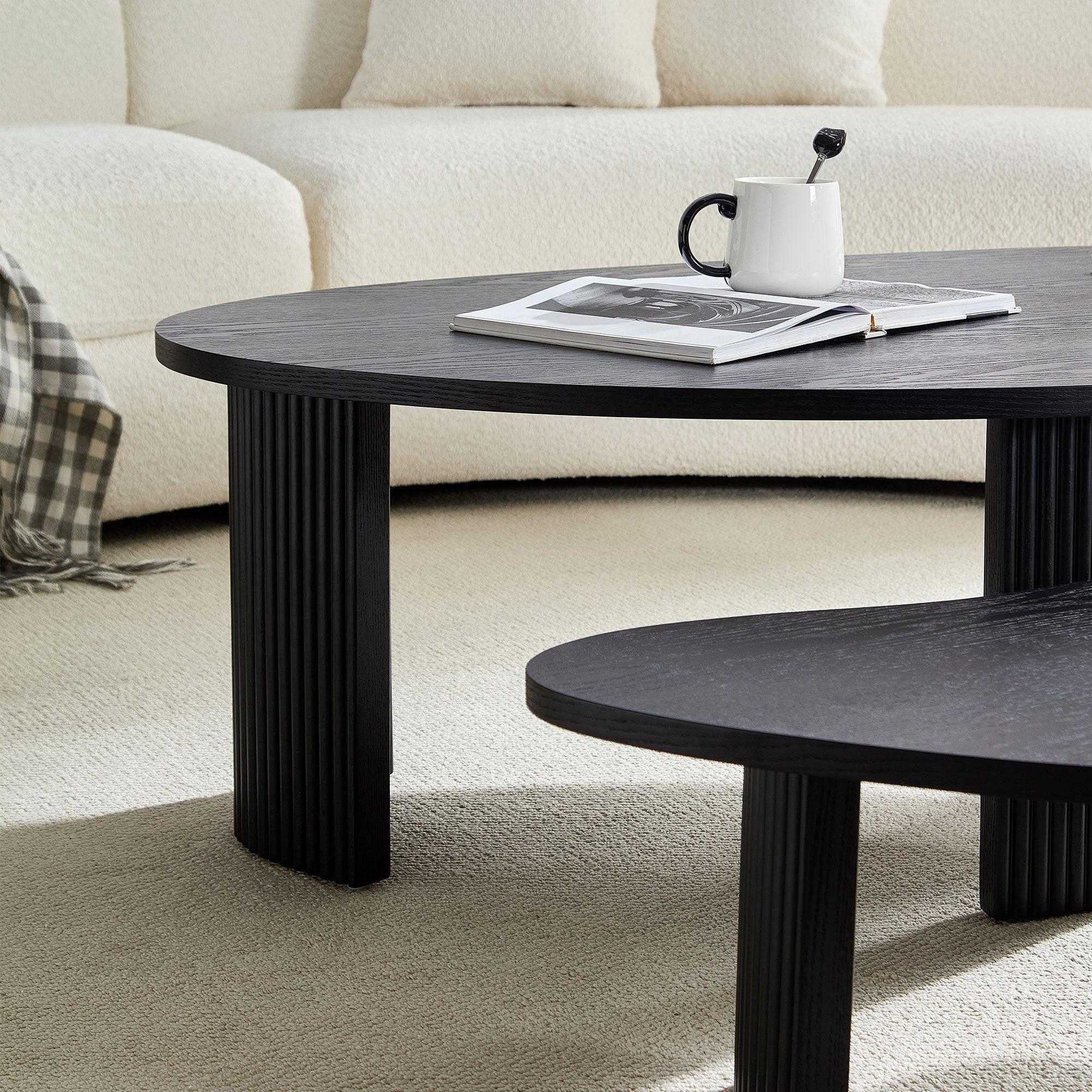 2-Piece Modern Irregular Coffee Table Set for Your Living Room.