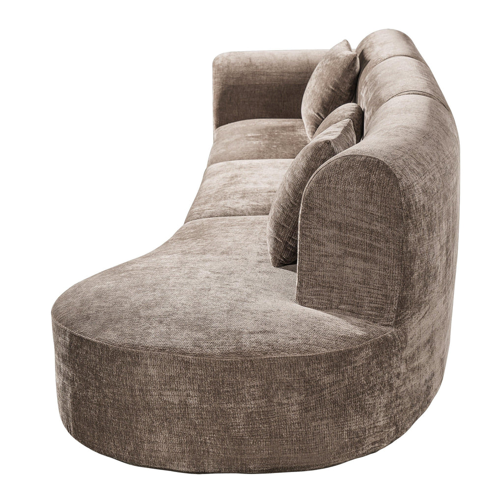 140' Modern Curved Sectional Sofa for Living Room.