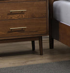 Walnut Color 3pc Bedroom Set Eastern King Size.
