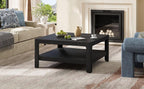 Farmhouse Coffee Table with Soft Rounded Profile.