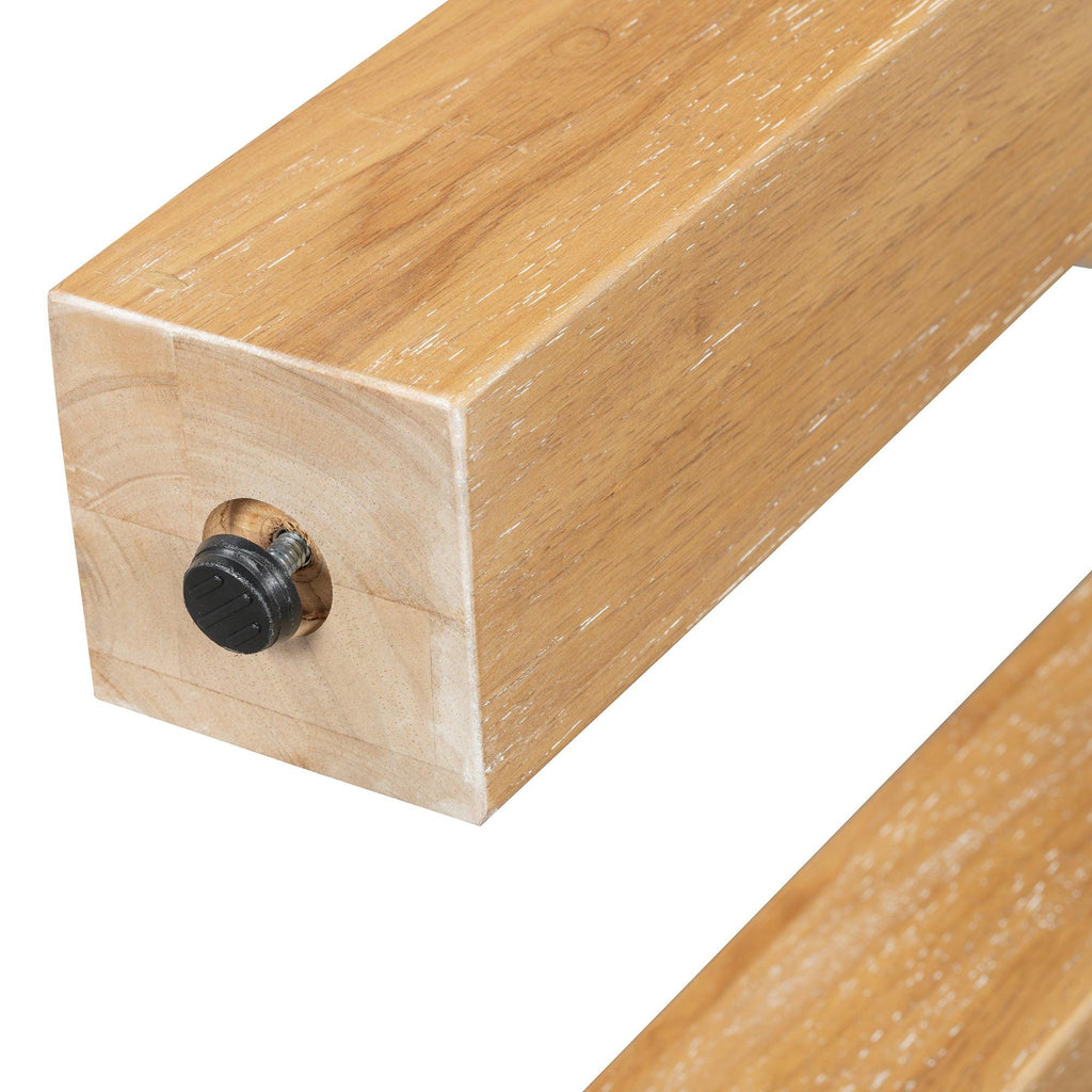 Rustic Wood Console Table with Outlet & Hidden Drawer.