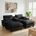 Modular Cloud Chenille 4-Seater Sofa with Storage and USB Ports