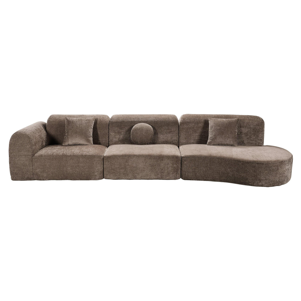 140' Modern Curved Sectional Sofa for Living Room.
