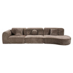 140' Modern Curved Sectional Sofa for Living Room.