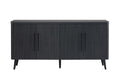 Jodie 65' Fluted Sideboard in Charcoal Gray