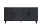 Jodie 65' Fluted Sideboard in Charcoal Gray