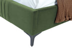 Promenade Upholstered Velvet 48' Bed in Moss Green.