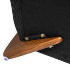 Alpine Sherpa Sofa in Black Boucle - 90.5 Inch.