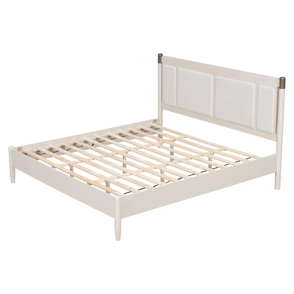 Solid Wood King Bed with Heavy Duty Support.