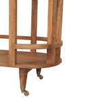 Solid Wood Isla Curved Butler Console with Storage.