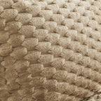 Detailed texture view of the light camel flannelette fabric on the Modern L-Shaped Modular Sofa - Oversize 4-Seater Couch.