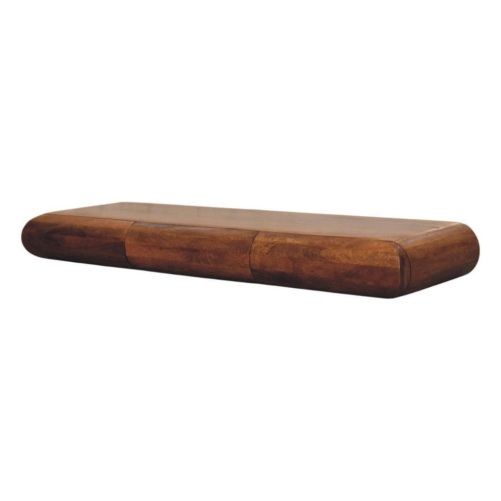 Artisan Solid Wood Wall-Mounted Console for Modern Use.