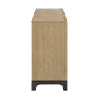 Caramel and Cocoa Sideboard in Brown Wood with Ample Storage and Warm Finish, 18.0' L x 62.0' W x 36.0' H