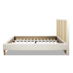 Toscana King Upholstered Cane Bed, Antique White.