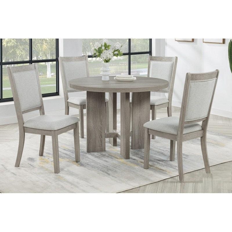 Farmhouse Round Dining Set - 5pc Table and Chair Collection.