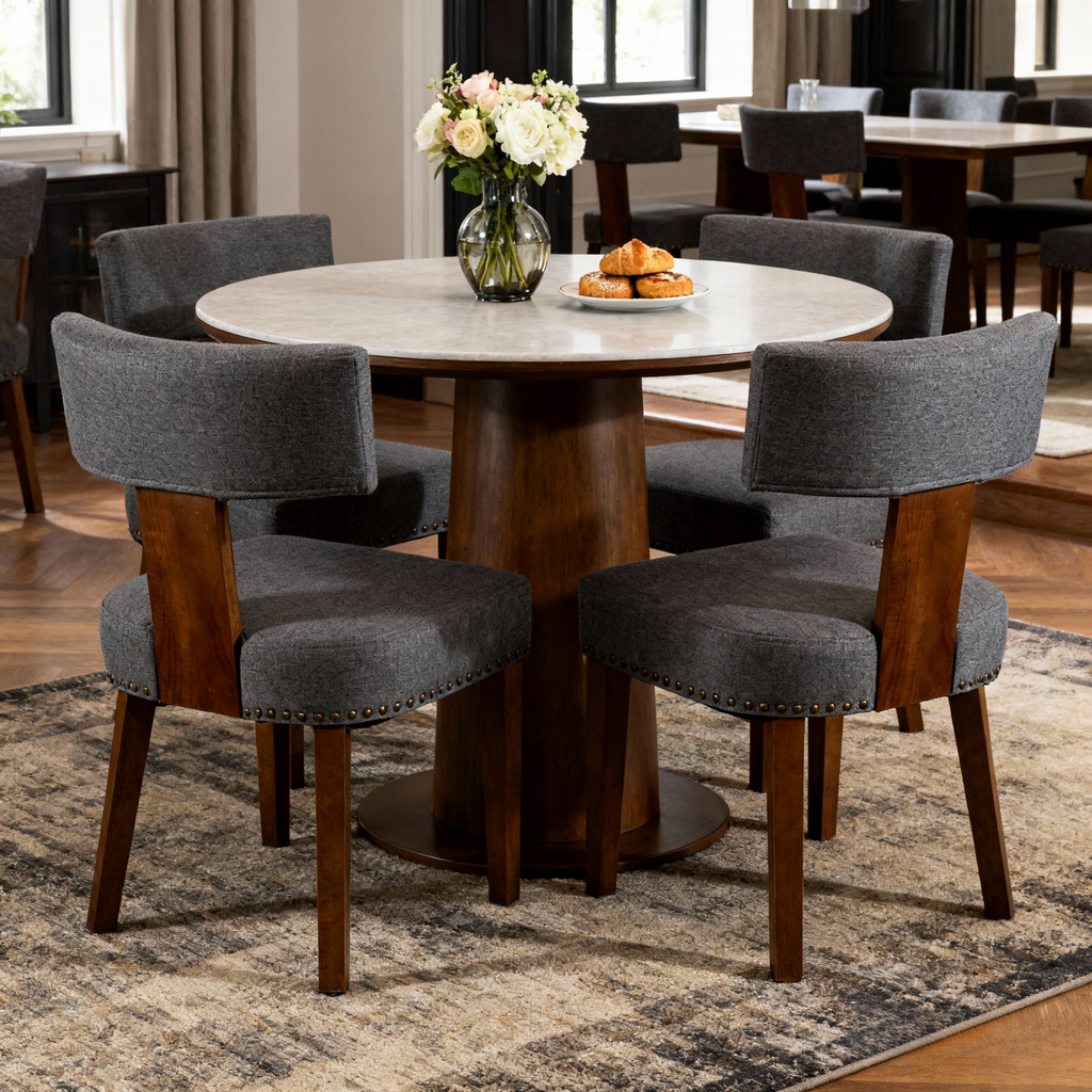 Farmhouse Dining Chairs Set of 2 - Mid-Century Modern Design.