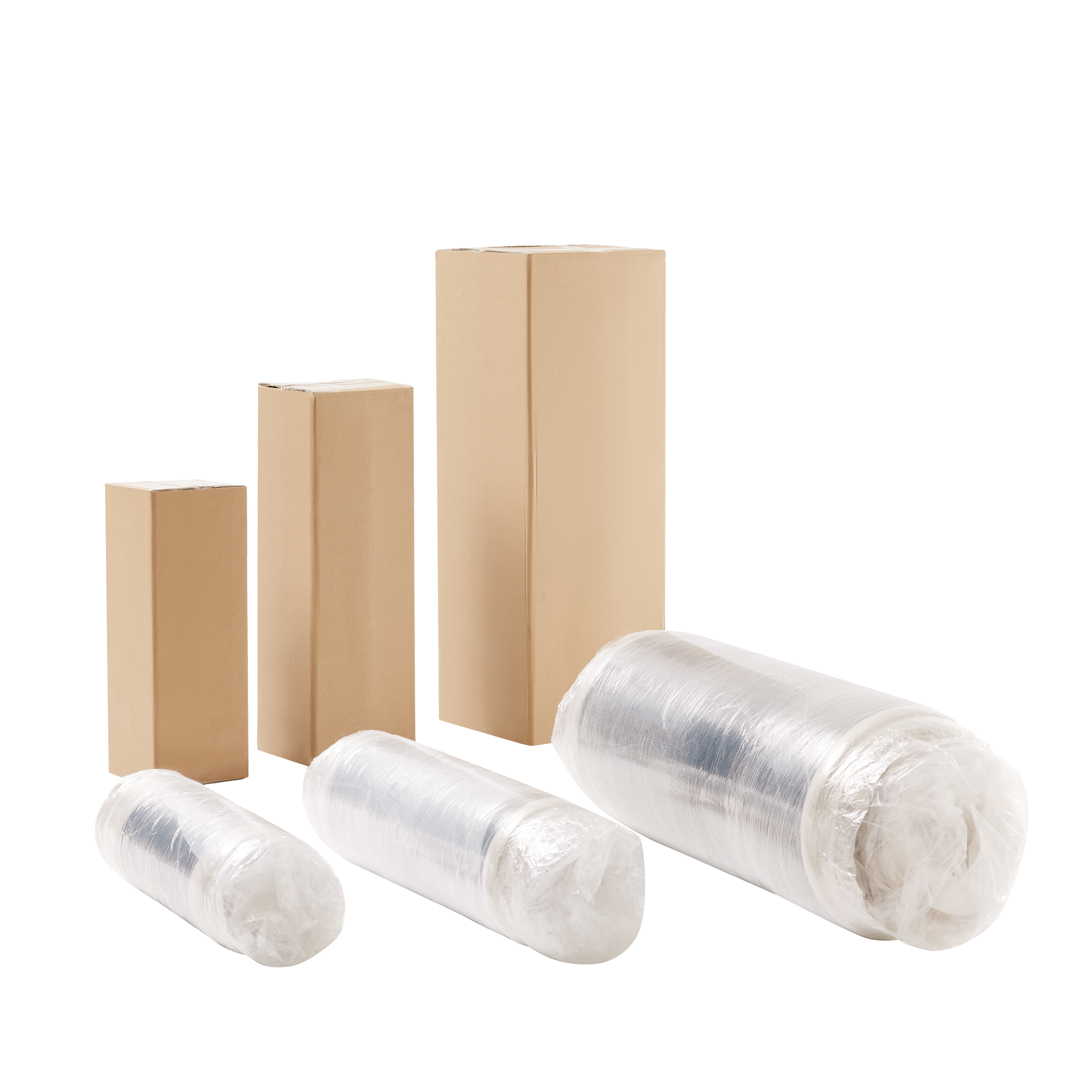 Velvet L Shape Modular Sofa components packed in compact boxes and vacuum-sealed rolls for convenient delivery and setup.