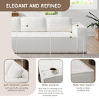 Minimalist Modular Sectional Sofa with Wrinkle-Resistant Fabric.