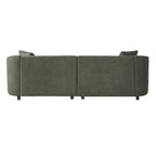87' Curved Contemporary Sofa Green for Stylish Living Spaces.