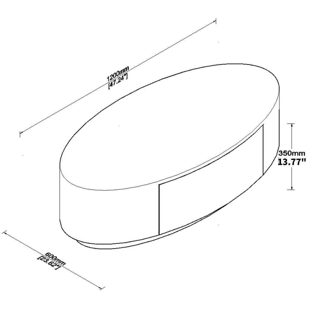 Modern Oval Coffee Table - Stylish Living Room Accent.