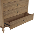 Antique 4-Drawer Chest - Solid Wood Dresser Storage.