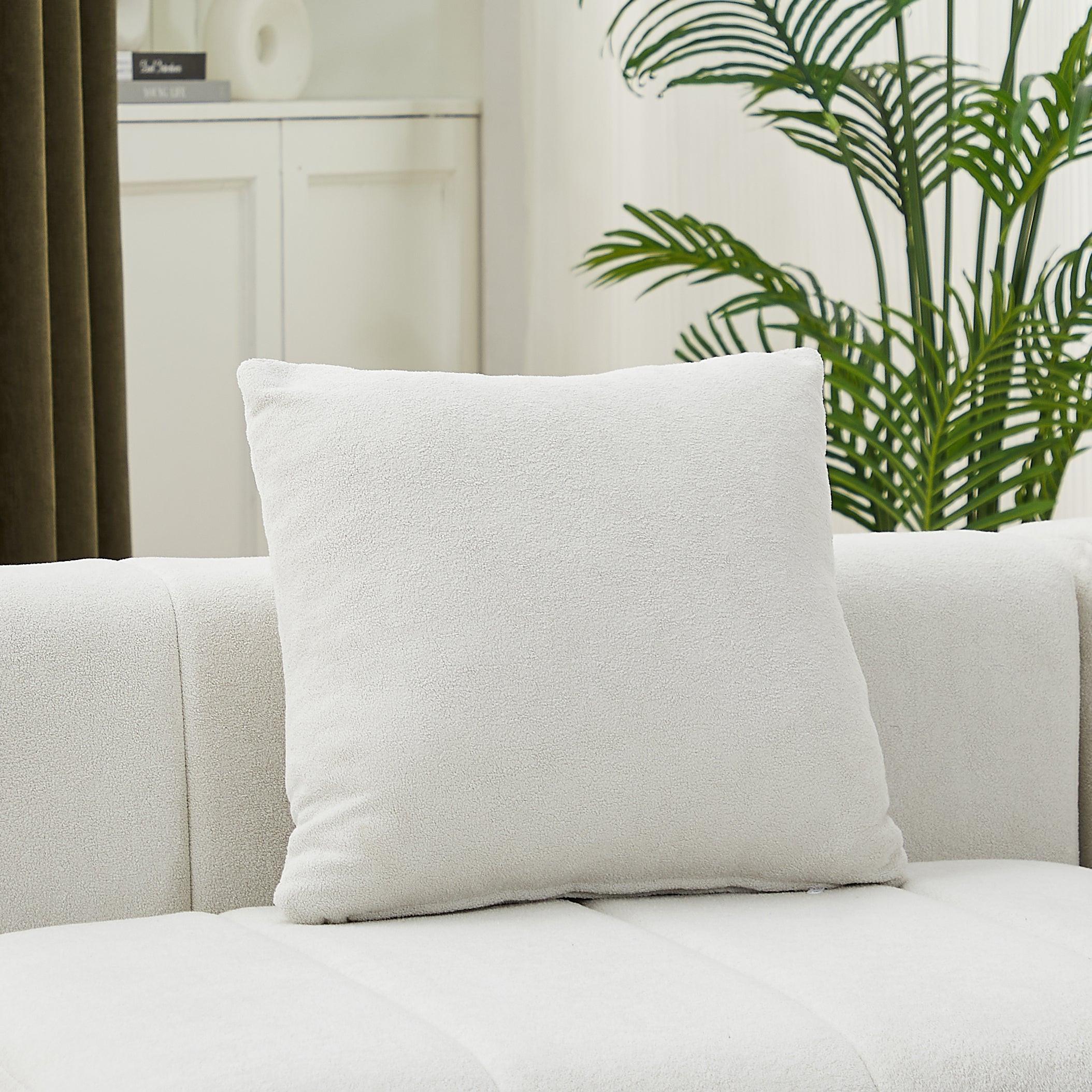 Chenille Sectional Sofa with Pillows for Living Room.