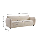 Oslo 84' Round Arm 3 Seater Modern Upholstered Boucle Sofa,Living Rooms,Bedrooms,Apartment Office.