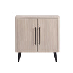 Jodie 31' Fluted Accent Cabinet in Whitewashed Oak