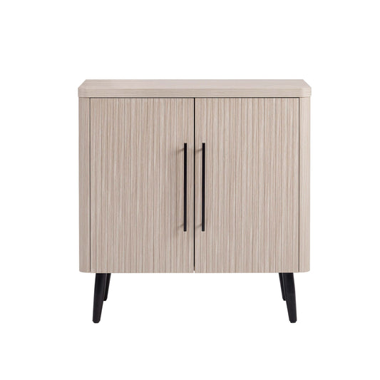Jodie 31' Fluted Accent Cabinet in Whitewashed Oak