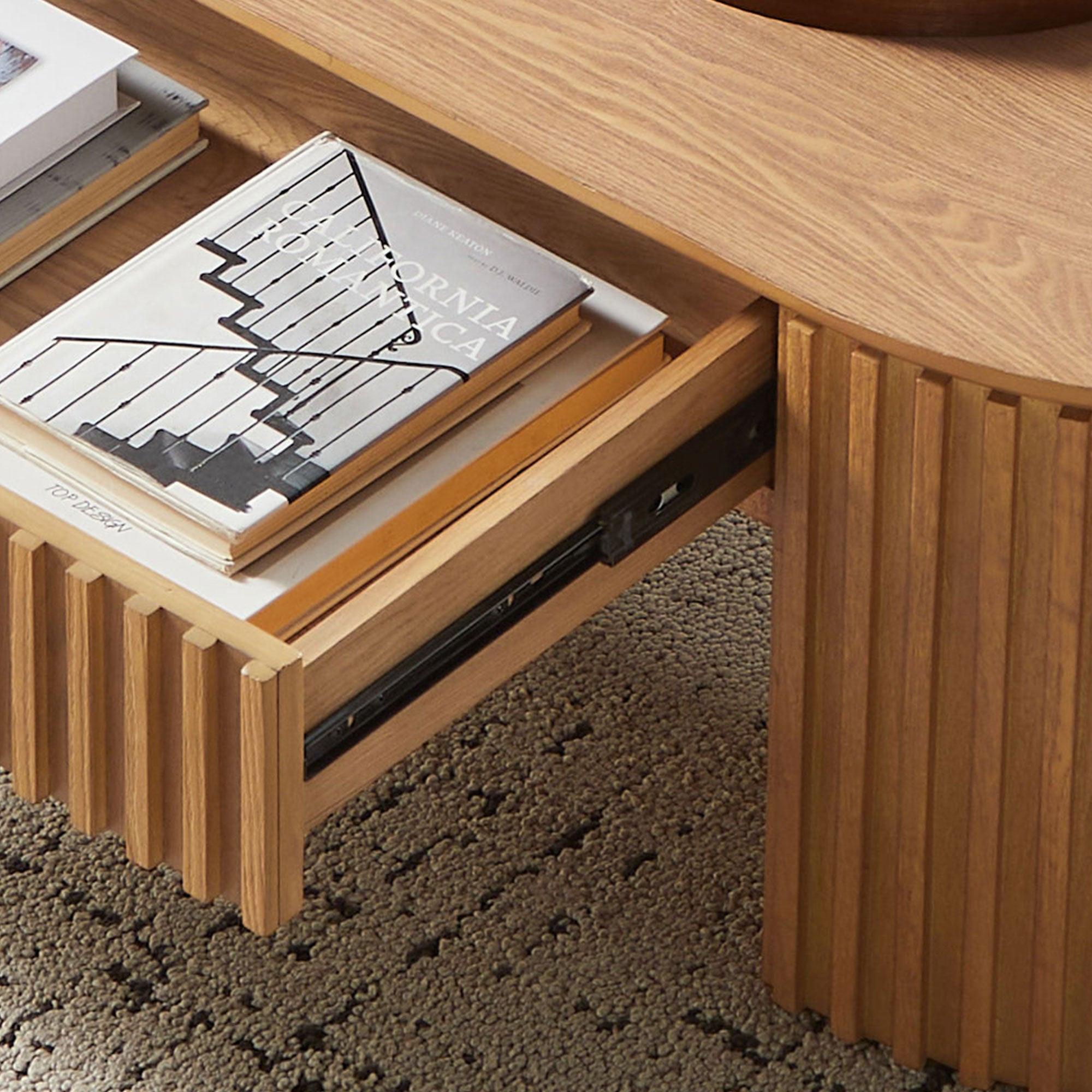 51.18'' Oval Coffee Table - Mid Century Modern Design.