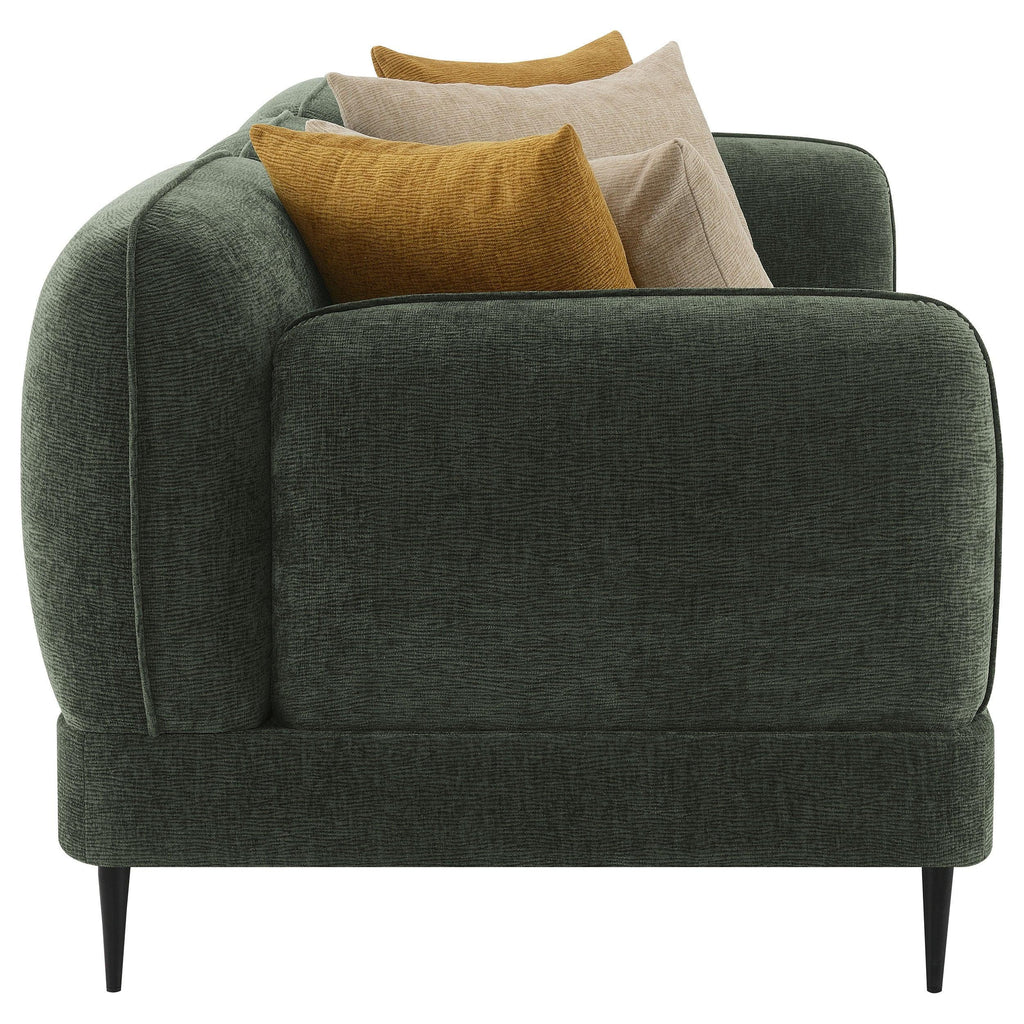 Repley Green Upholstered Sofa Set - Chenille Design.