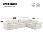 Minimalist Modular Sectional Sofa with Wrinkle-Resistant Fabric.