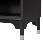Mid-Century Modern Nightstand with USB Charging Port.