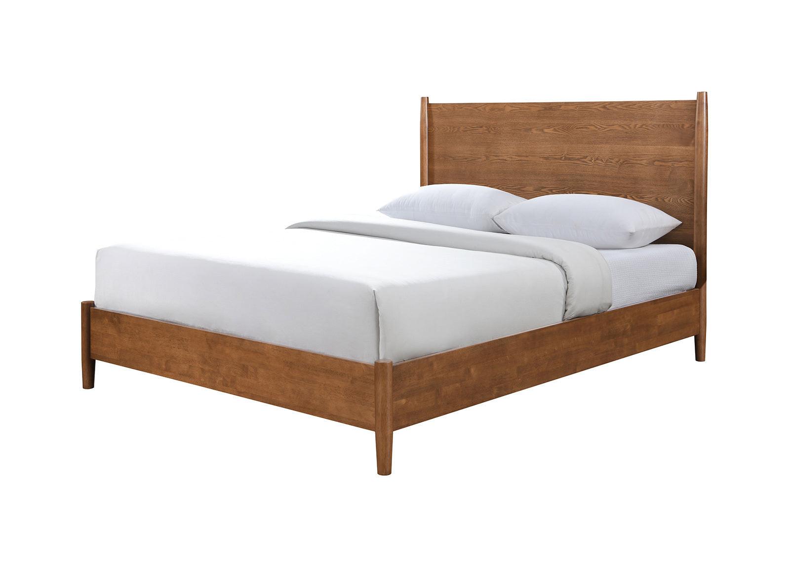 Walnut Bedroom Set with Nightstands - Mid-Century Modern Style.