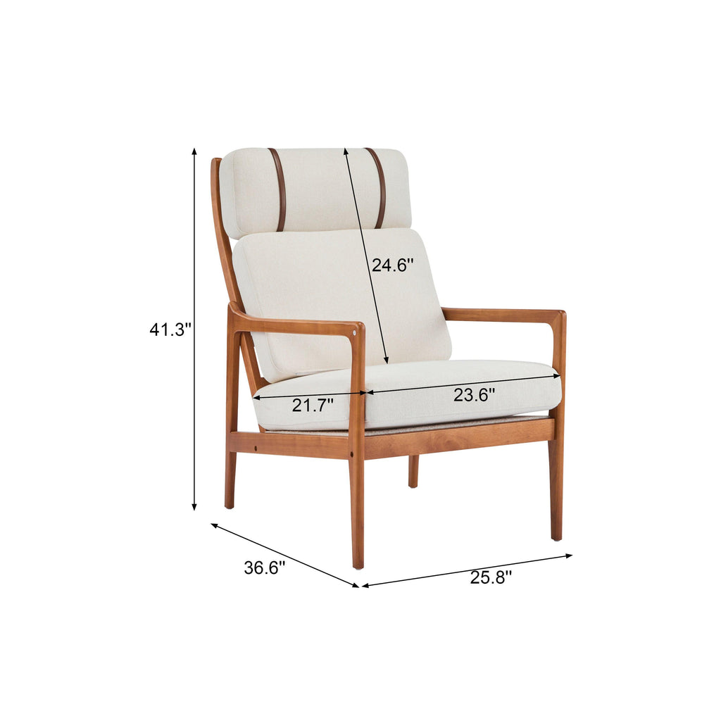 Mid Century Modern Accent Armchair for Living Room.